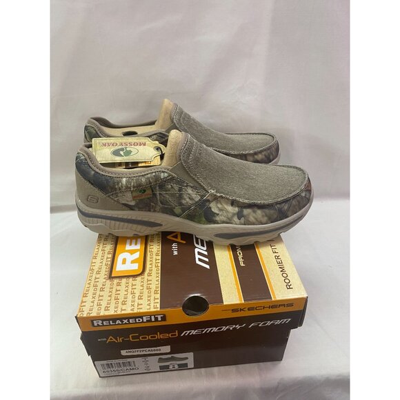 Sketchers Men's Relaxed-Fit Creston Moseco Slip-On Green Camo Size 8 NIB - Picture 3 of 7